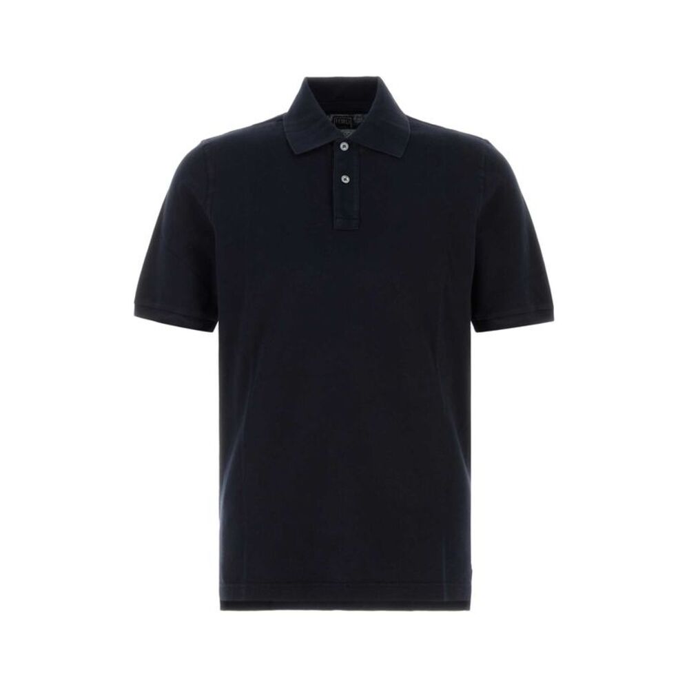 Fedeli Men Navy Blue Piquet Polo Shirt
